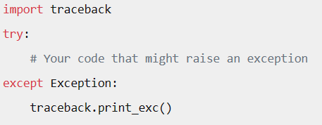 Using the Traceback Module