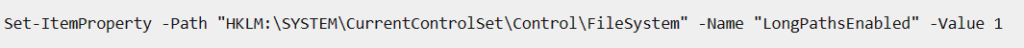  Enable Longer File Paths