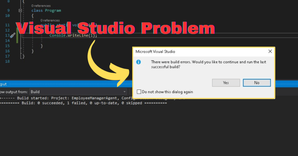 Fix VS code Build failed without error