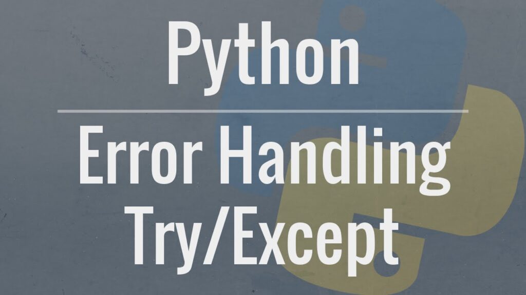 Fix Python try except print error