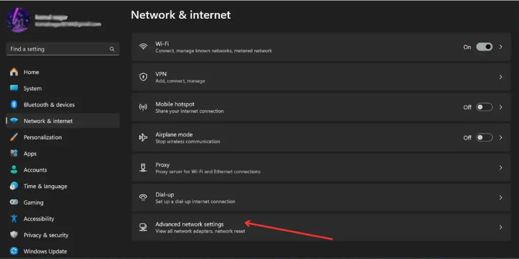 Reset your network settings