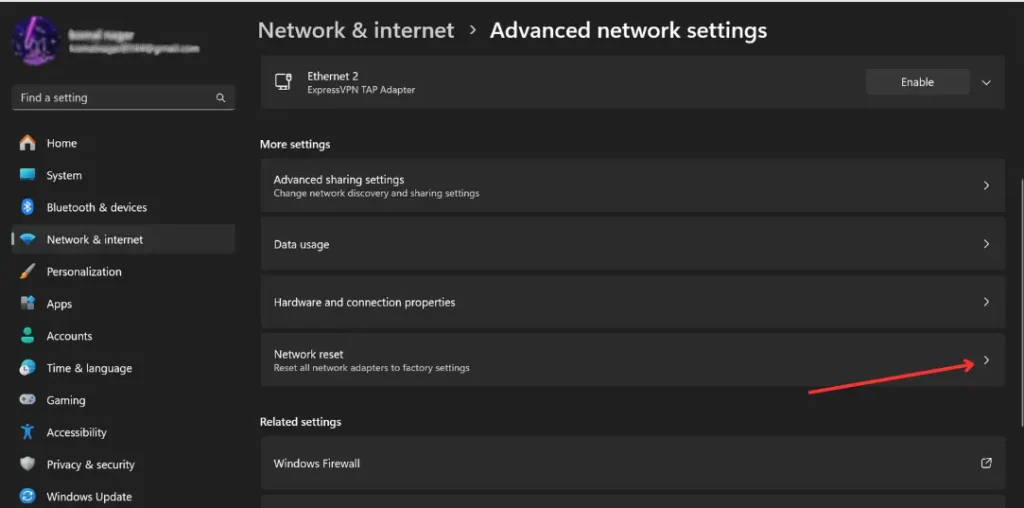 Reset your network settings