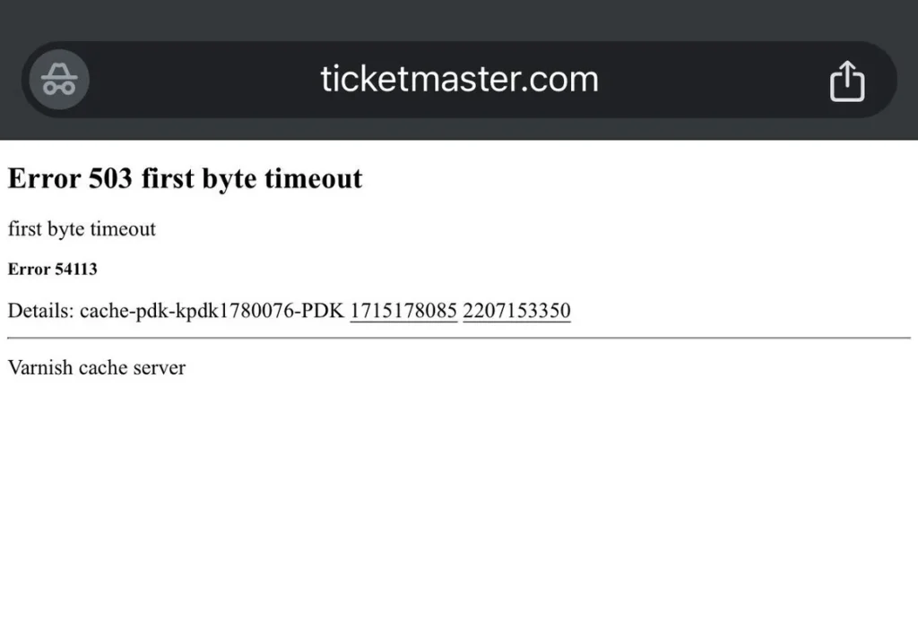 How to Fix Ticketmaster Error 54113