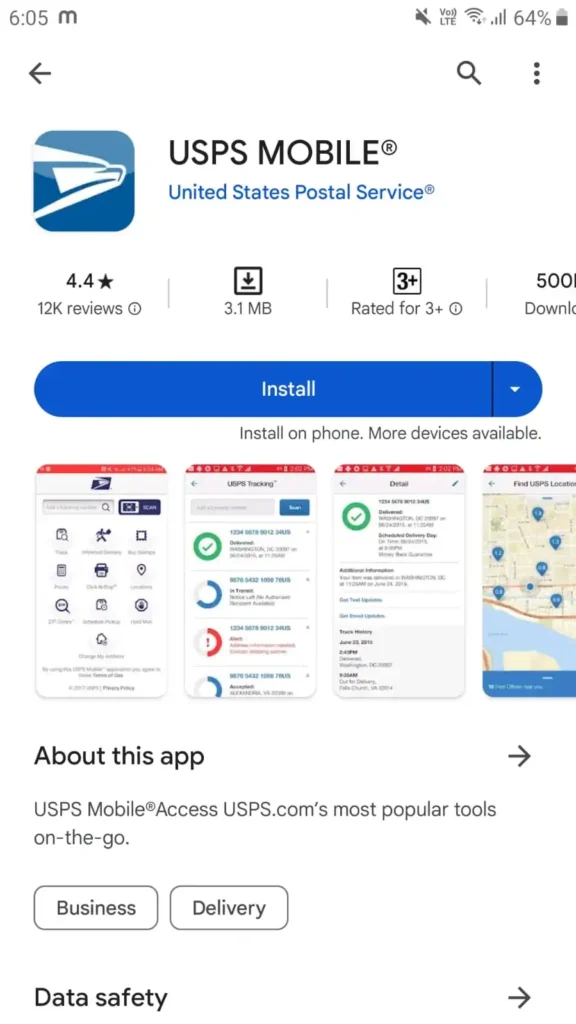 Reinstall the USPS App