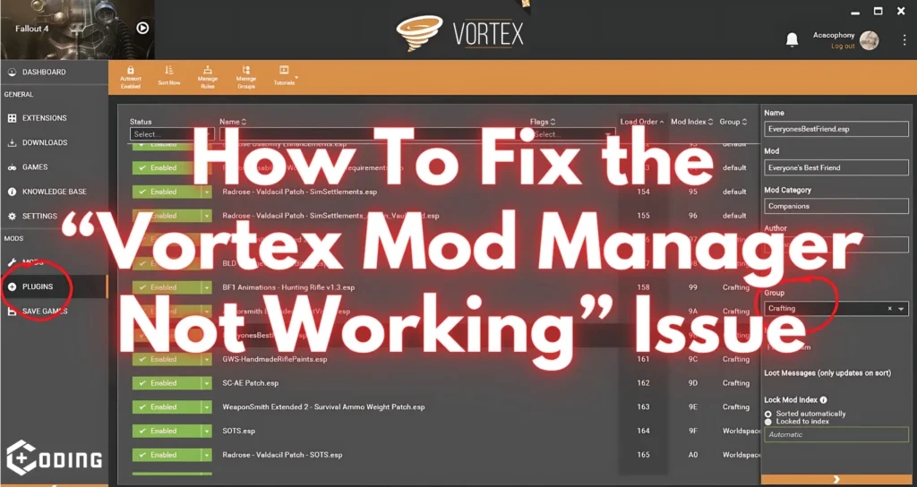 How To Fix the "Vortex Mod Manager Not Working" Issue