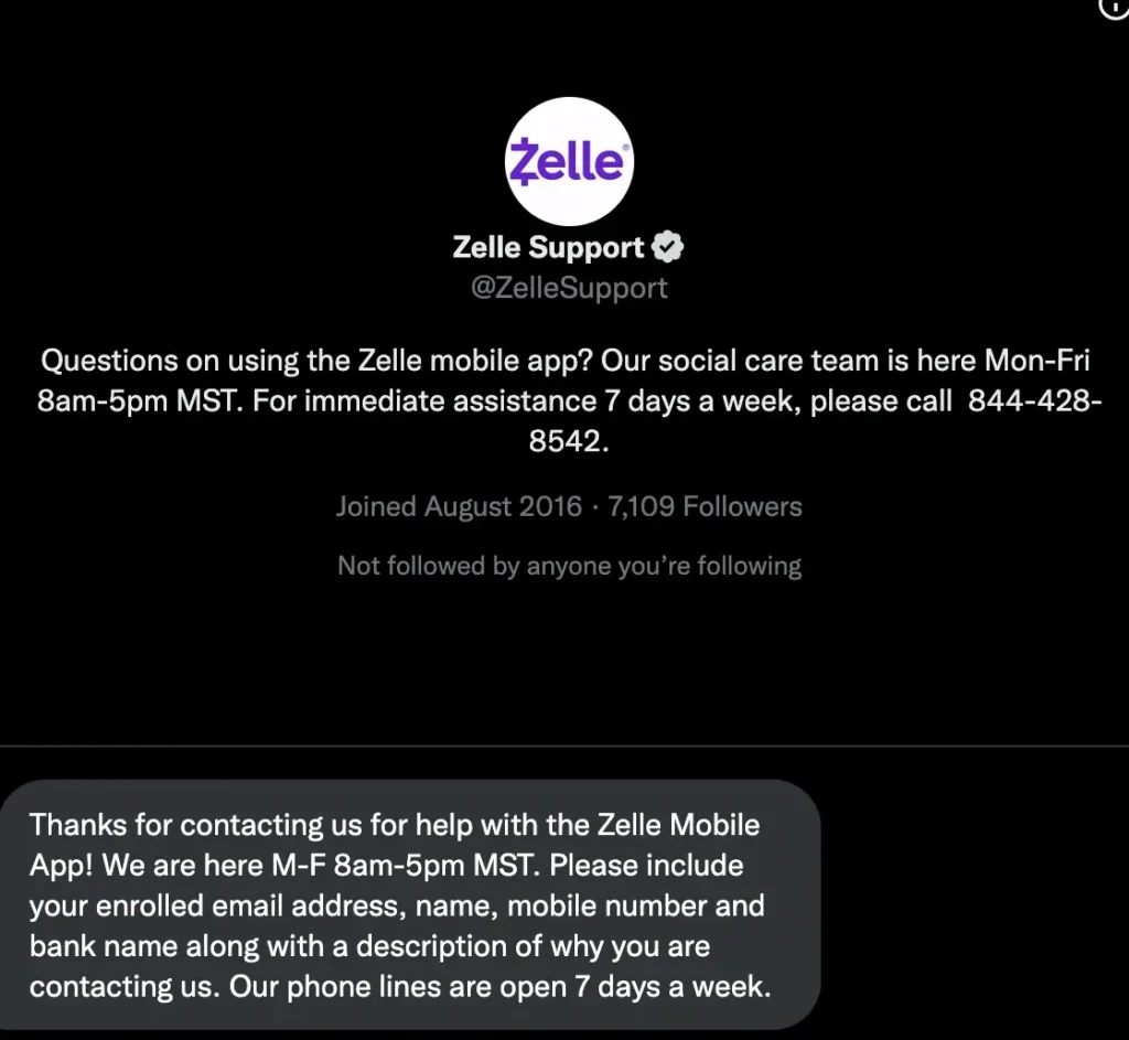 Contact the Zelle Support Team