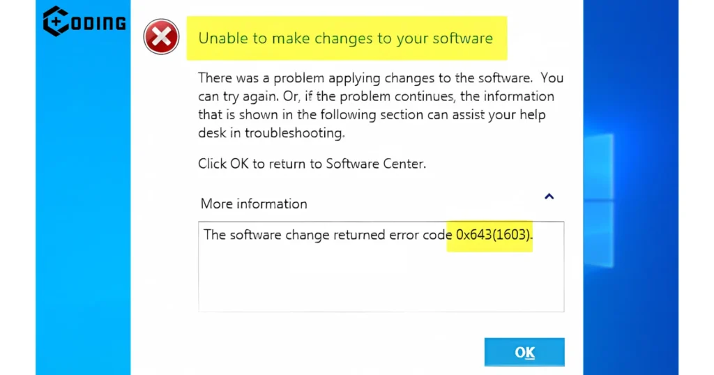 Fix Error Code 0x643